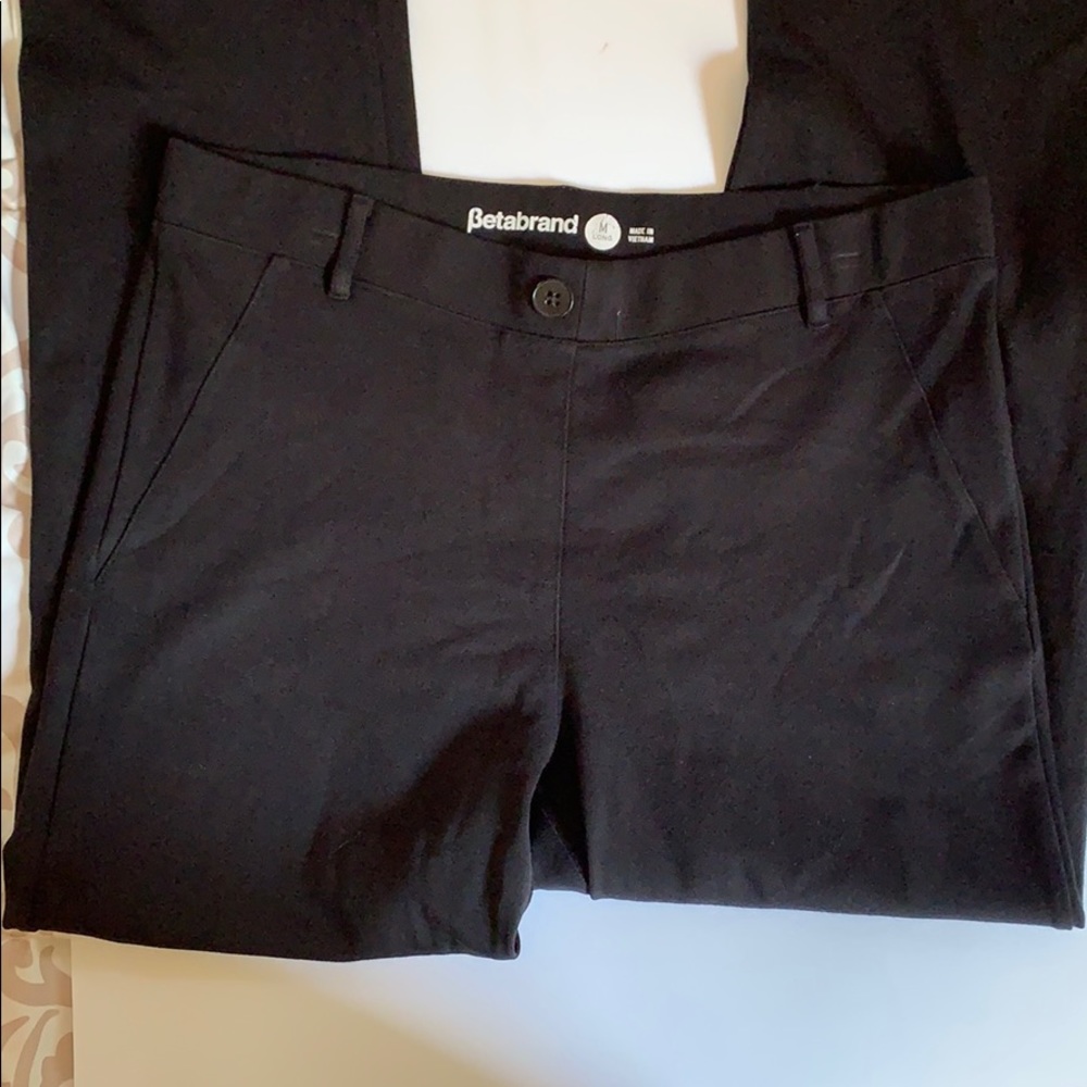 Betabrand black long dress pants